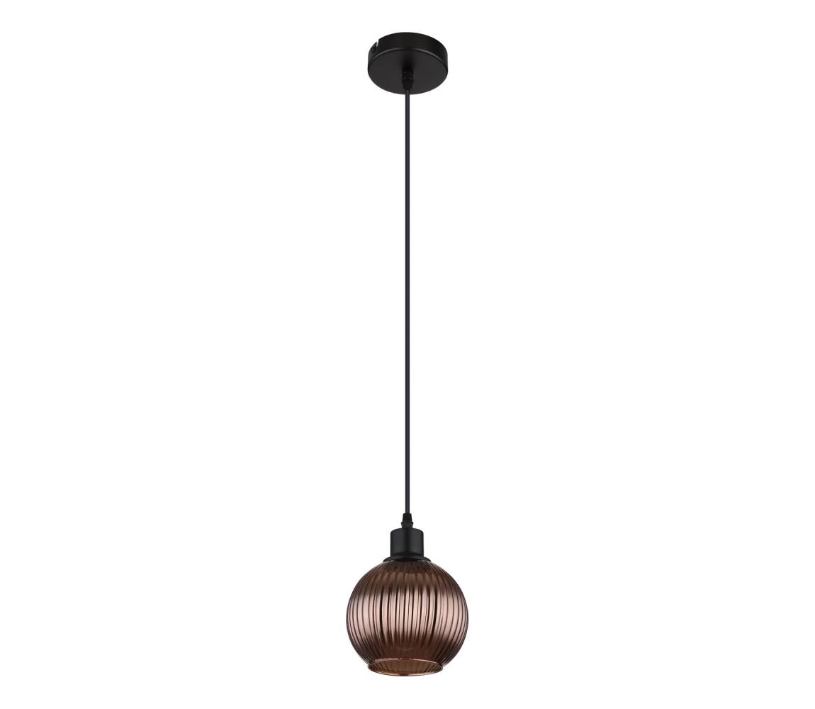 Globo 15638B - Żyrandol na lince ZUMBA 1xE27/25W/230V śr. 15 cm miedź