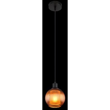 Globo - Żyrandol na lince 1xE27/25W/230V śr. 15 cm miedź