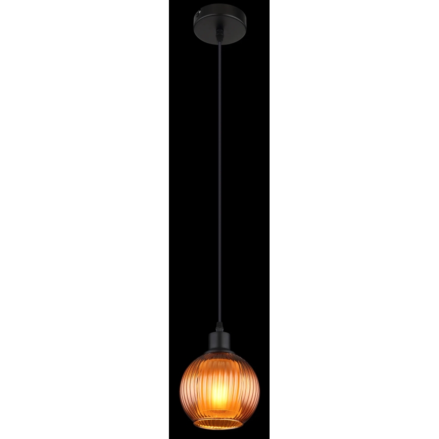 Globo - Żyrandol na lince 1xE27/25W/230V śr. 15 cm miedź