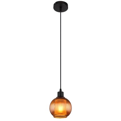 Globo - Żyrandol na lince 1xE27/25W/230V śr. 15 cm miedź