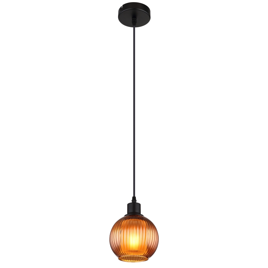 Globo - Żyrandol na lince 1xE27/25W/230V śr. 15 cm miedź