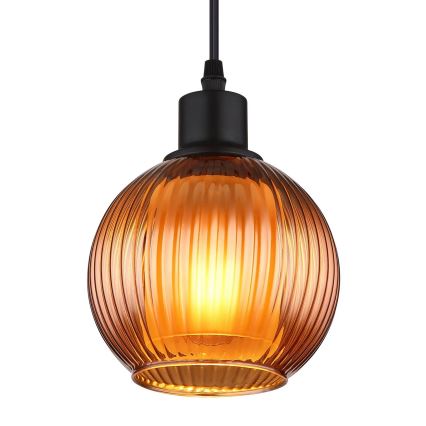 Globo - Żyrandol na lince 1xE27/25W/230V śr. 15 cm miedź