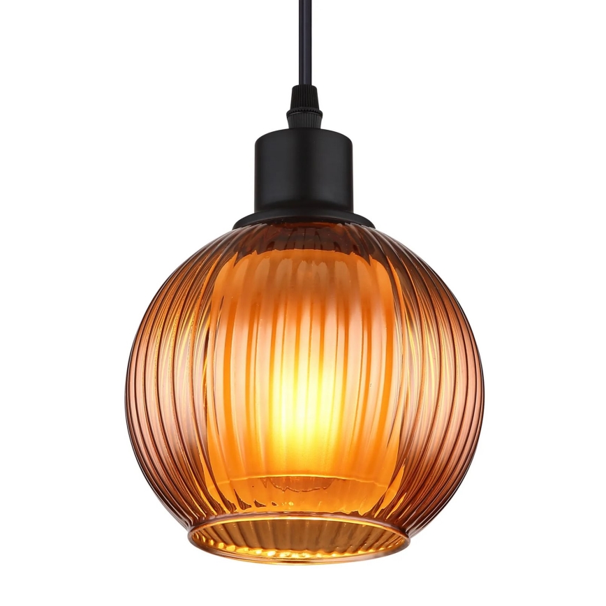 Globo - Żyrandol na lince 1xE27/25W/230V śr. 15 cm miedź