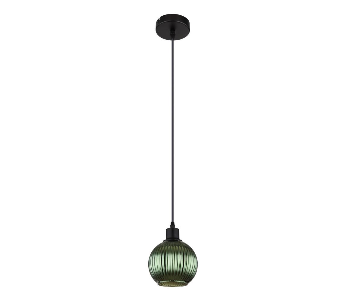 Globo 15638G - Żyrandol na lince ZUMBA 1xE27/25W/230V śr. 15 cm zielony