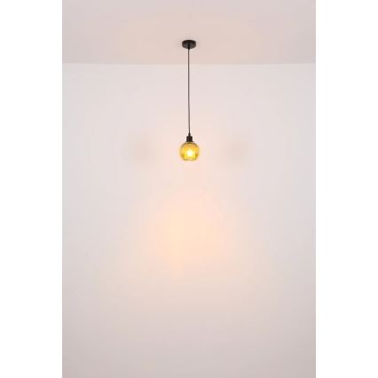 Globo - Żyrandol na lince 1xE27/25W/230V śr. 15 cm zielony