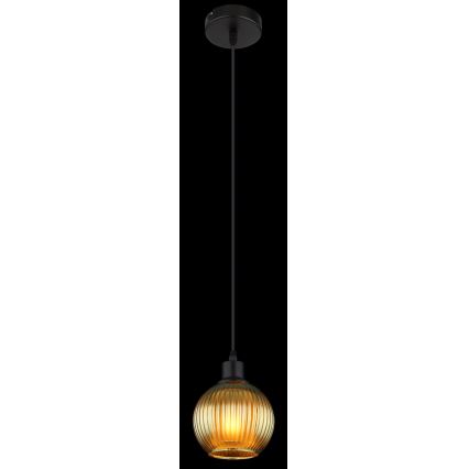 Globo - Żyrandol na lince 1xE27/25W/230V śr. 15 cm zielony