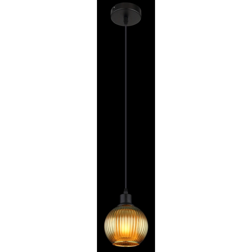 Globo - Żyrandol na lince 1xE27/25W/230V śr. 15 cm zielony