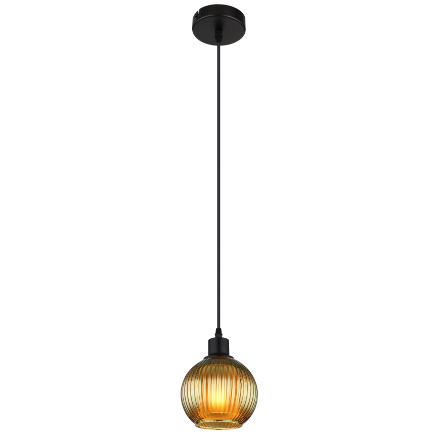 Globo - Żyrandol na lince 1xE27/25W/230V śr. 15 cm zielony