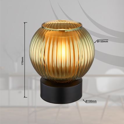 Globo - Lampa stołowa 1xE27/25W/230V śr. 15 cm zielony