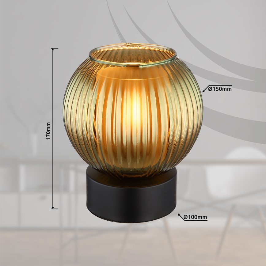 Globo - Lampa stołowa 1xE27/25W/230V śr. 15 cm zielony