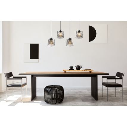 Globo 15640-4H - lampa wisząca TILLY na lince, 4xE27/60W/230V, czarna