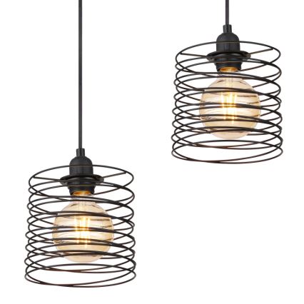 Globo 15640-4H - lampa wisząca TILLY na lince, 4xE27/60W/230V, czarna