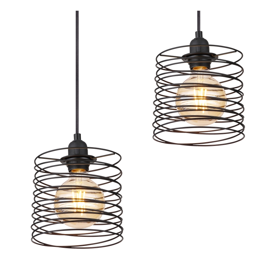 Globo 15640-4H - lampa wisząca TILLY na lince, 4xE27/60W/230V, czarna