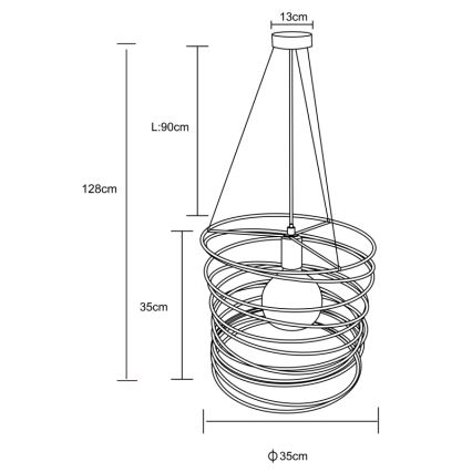 Globo 15640H - Lampa wisząca na lince TILLY 1xE27/60W/230V czarna