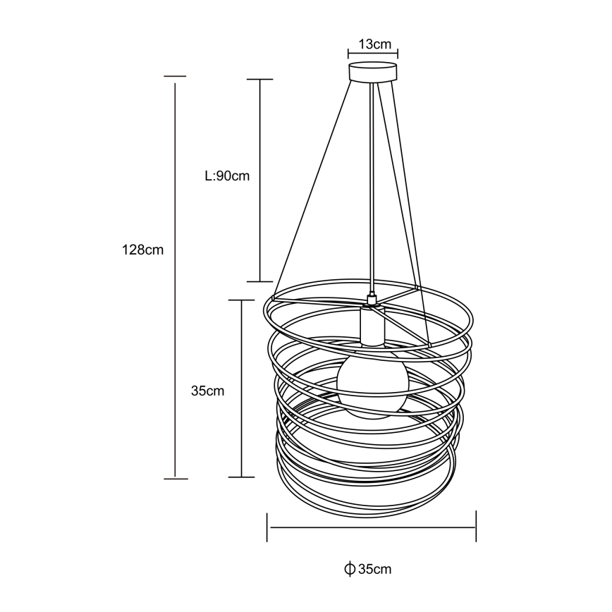 Globo 15640H - Lampa wisząca na lince TILLY 1xE27/60W/230V czarna