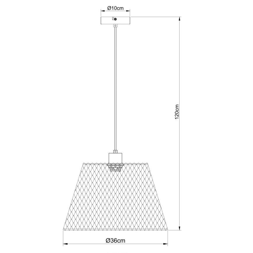 Globo - Żyrandol na lince 1xE27/40W/230V śr. 36 cm