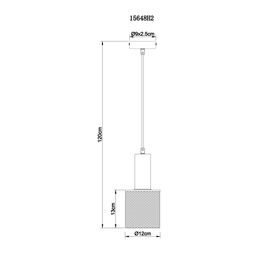 Globo - Żyrandol na lince 1xE27/60W/230V czarne