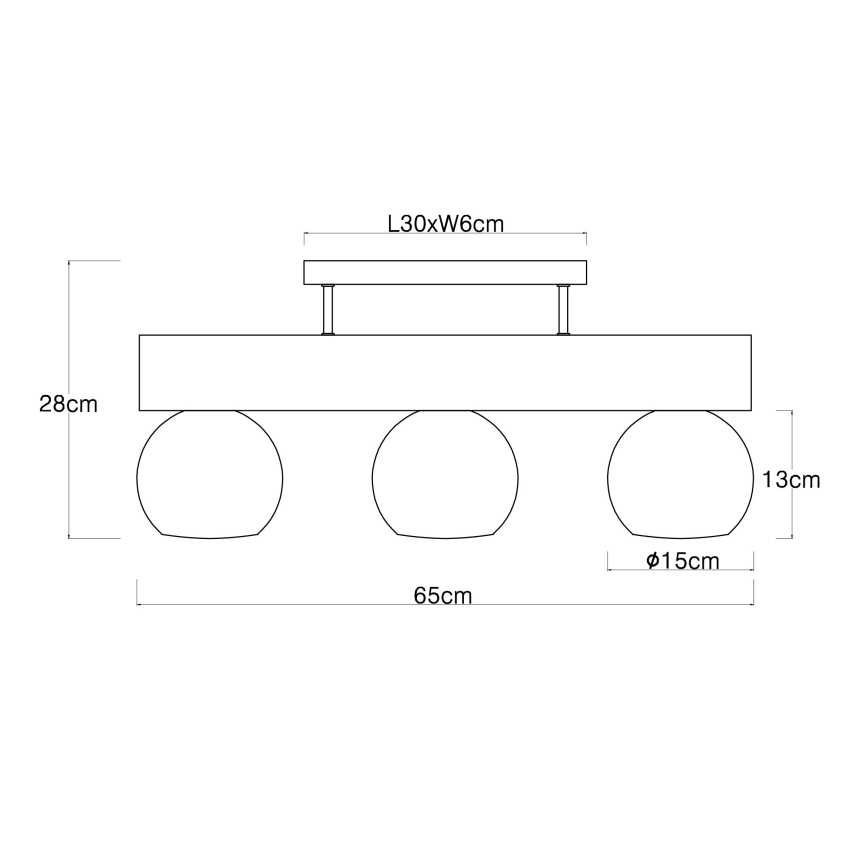 Globo - Żyrandol natynkowy 3xE27/40W/230V