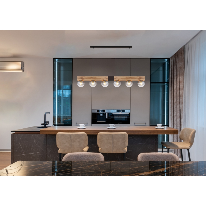 Globo - Lampa wisząca na lince 6xE27/40W/230V