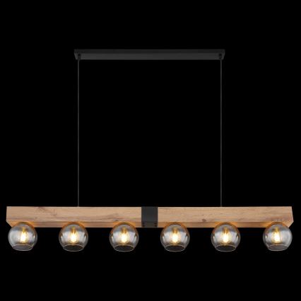 Globo - Lampa wisząca na lince 6xE27/40W/230V