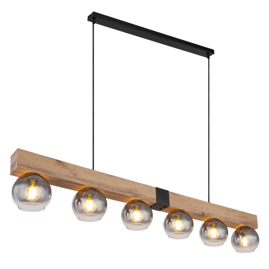 Globo - Lampa wisząca na lince 6xE27/40W/230V