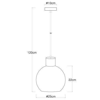 Globo - Żyrandol na lince 1xE27/40W/230V