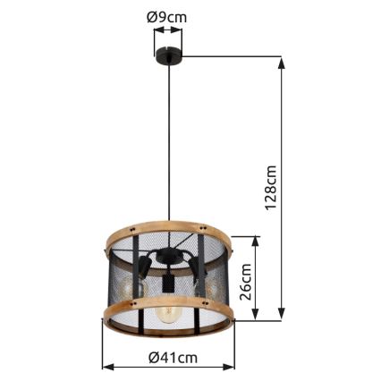 Globo - Żyrandol na lince 3xE27/40W/230V śr. 40 cm