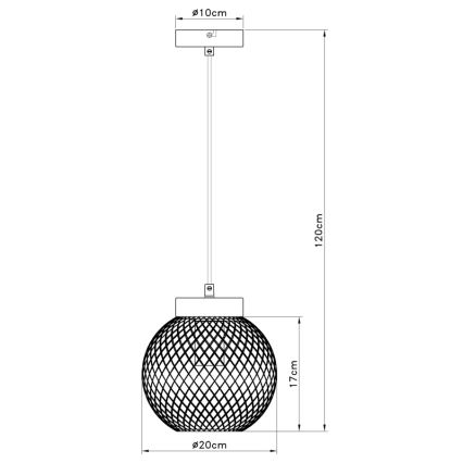 Globo - Żyrandol na lince 1xE27/60W/230V