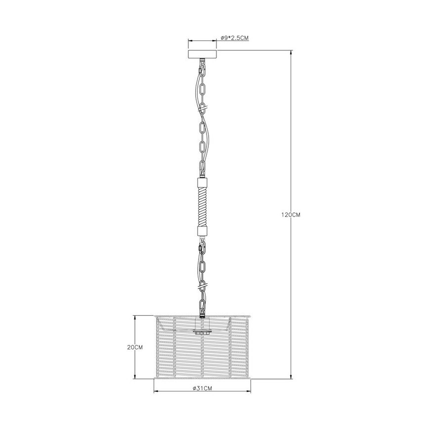Globo - Żyrandol na łańcuchu 1xE27/60W/230V