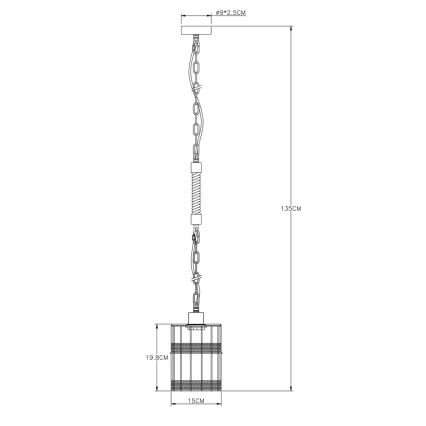 Globo - Żyrandol na łańcuchu 1xE27/60W/230V