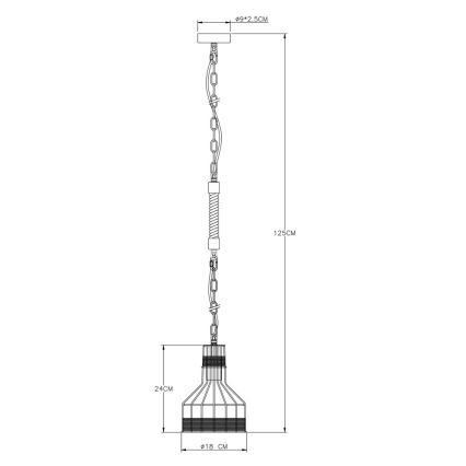 Globo - Żyrandol na łańcuchu 1xE27/60W/230V