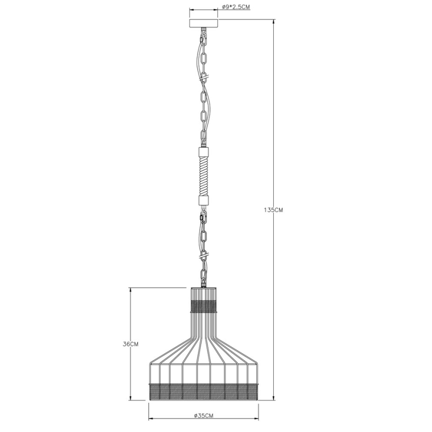 Globo - Żyrandol na łańcuchu 1xE27/60W/230V