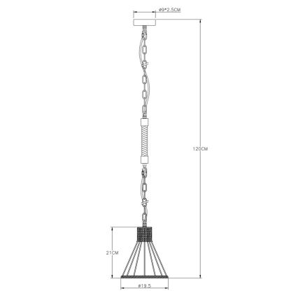 Globo - Żyrandol na łańcuchu 1xE27/60W/230V