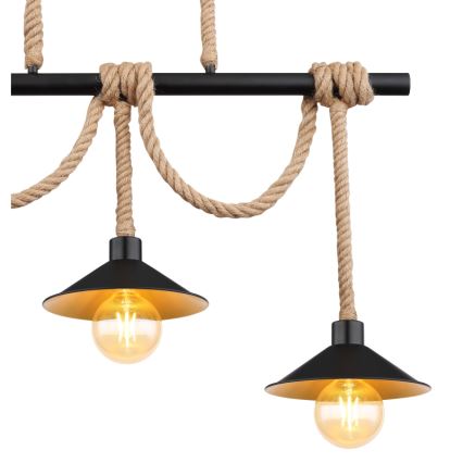 Globo 15690-3H - Żyrandol na lince DIANA 3xE27/60W/230V czarny