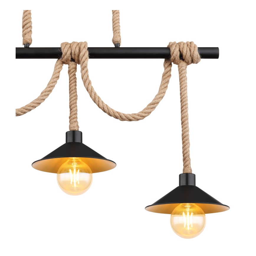 Globo 15690-3H - Żyrandol na lince DIANA 3xE27/60W/230V czarny