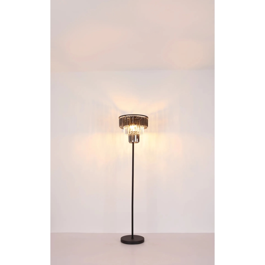 Globo - Lampa podłogowa 3xE27/40W/230V śr. 40 cm czarny