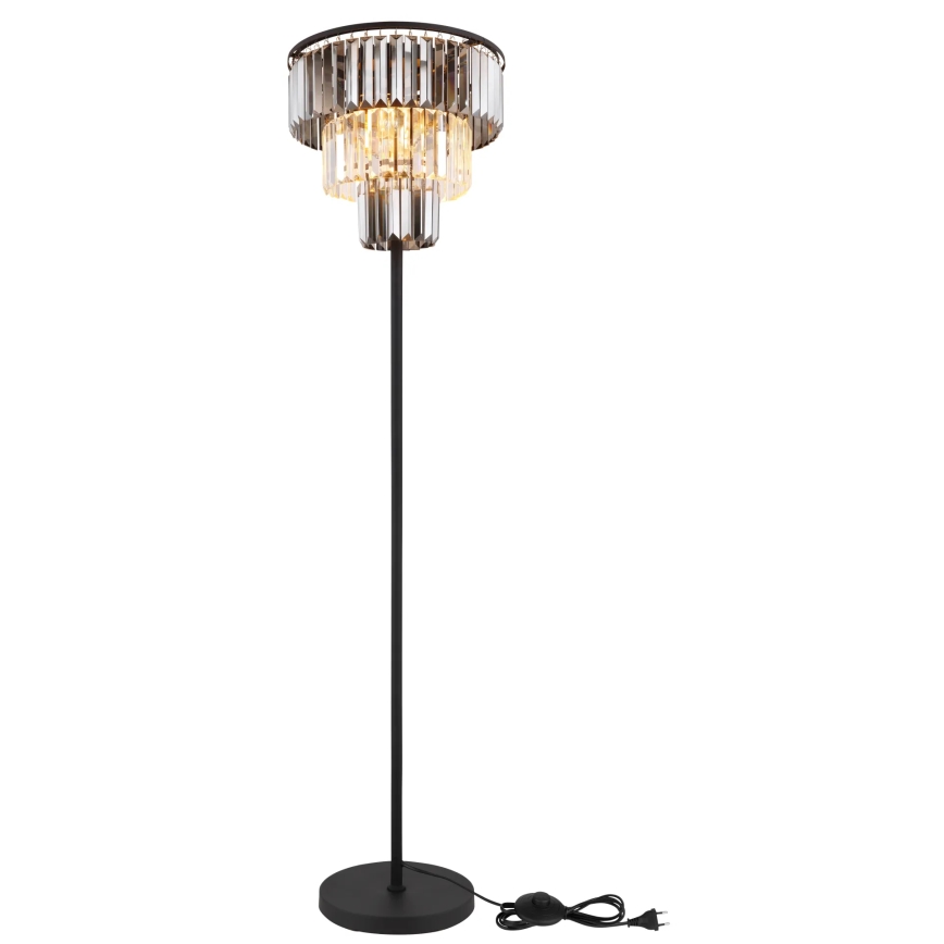 Globo - Lampa podłogowa 3xE27/40W/230V śr. 40 cm czarny