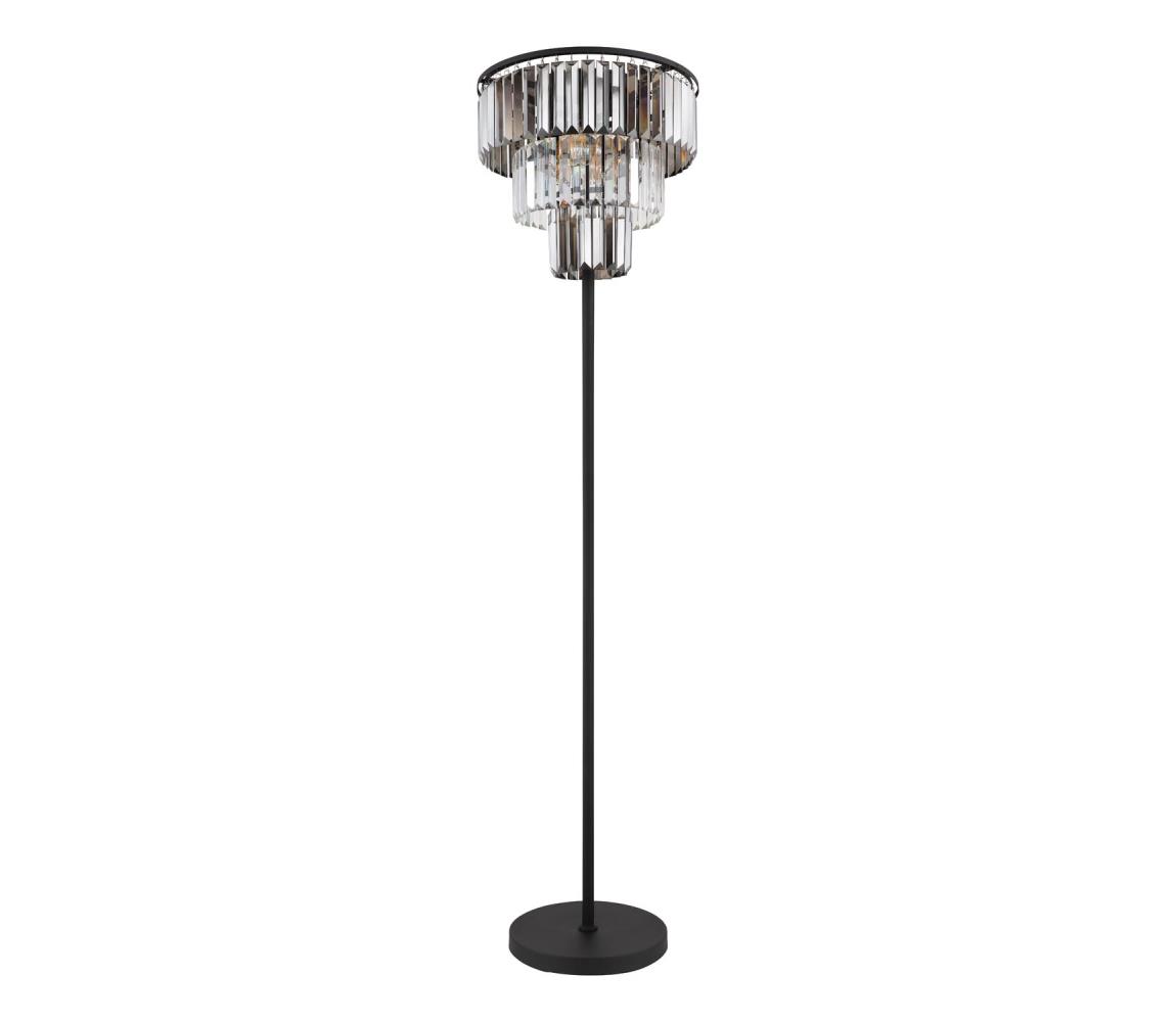 Globo 15695S - Lampa podłogowa NAXIS 3xE27/40W/230V śr. 40 cm czarny
