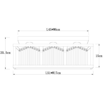 Globo - Żyrandol natynkowy 3xE27/40W/230V