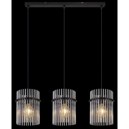 Globo - Żyrandol na lince 3xE27/60W/230V czarne