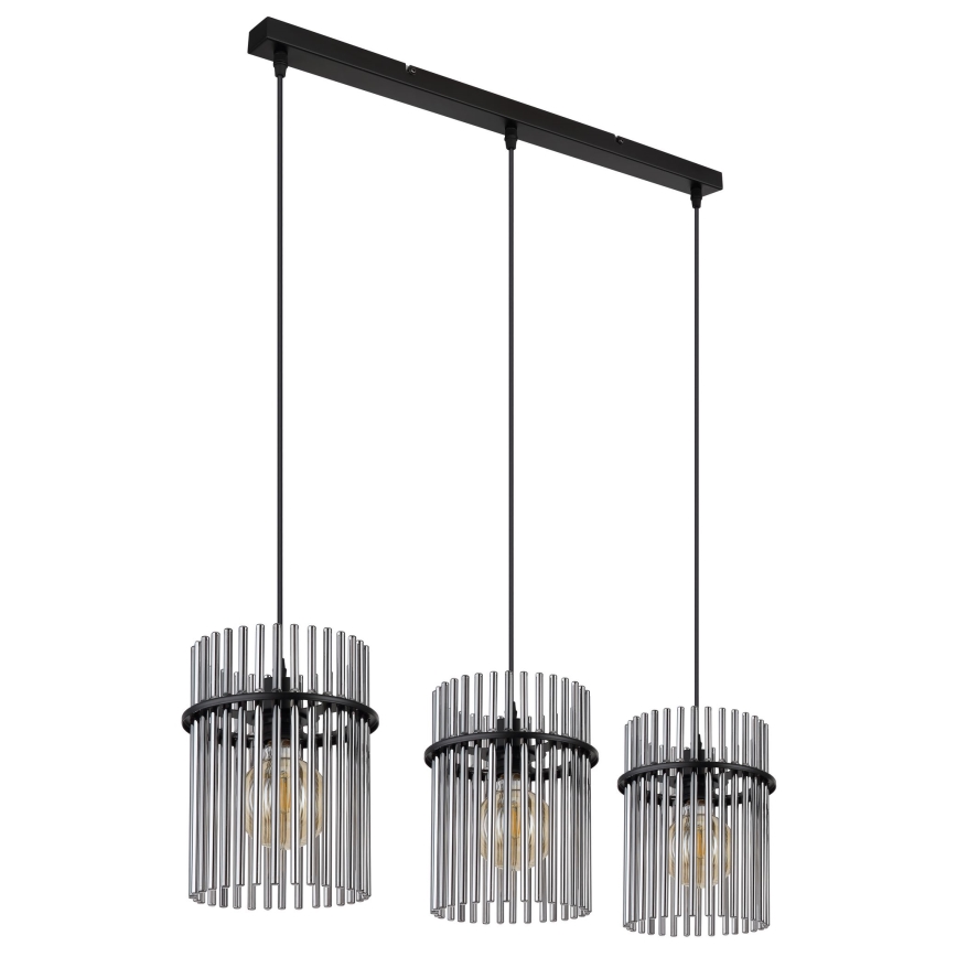Globo - Żyrandol na lince 3xE27/60W/230V czarne