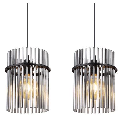 Globo - Żyrandol na lince 3xE27/60W/230V czarne