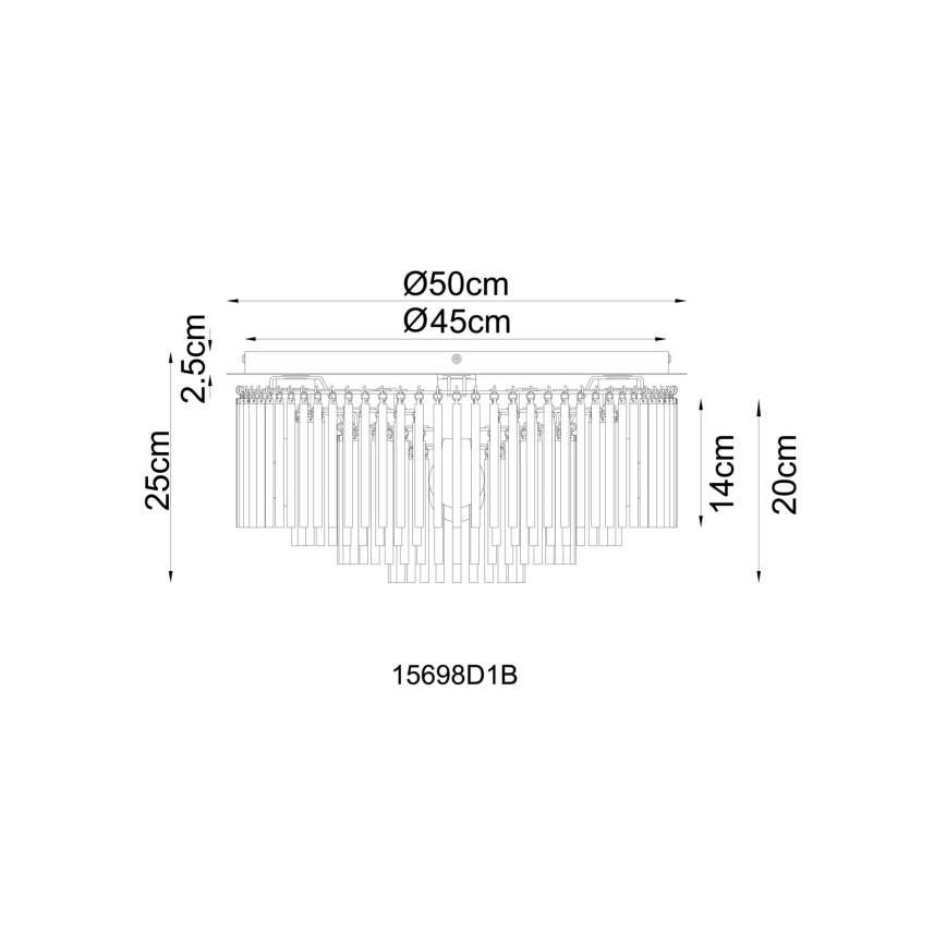 Globo - Lampa sufitowa 5xE27/60W/230V śr. 50 cm