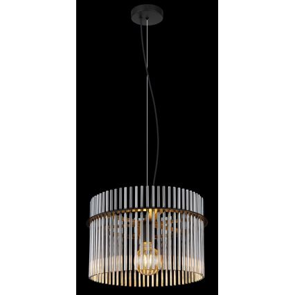 Globo - Żyrandol na lince 1xE27/60W/230V śr. 40 cm czarne