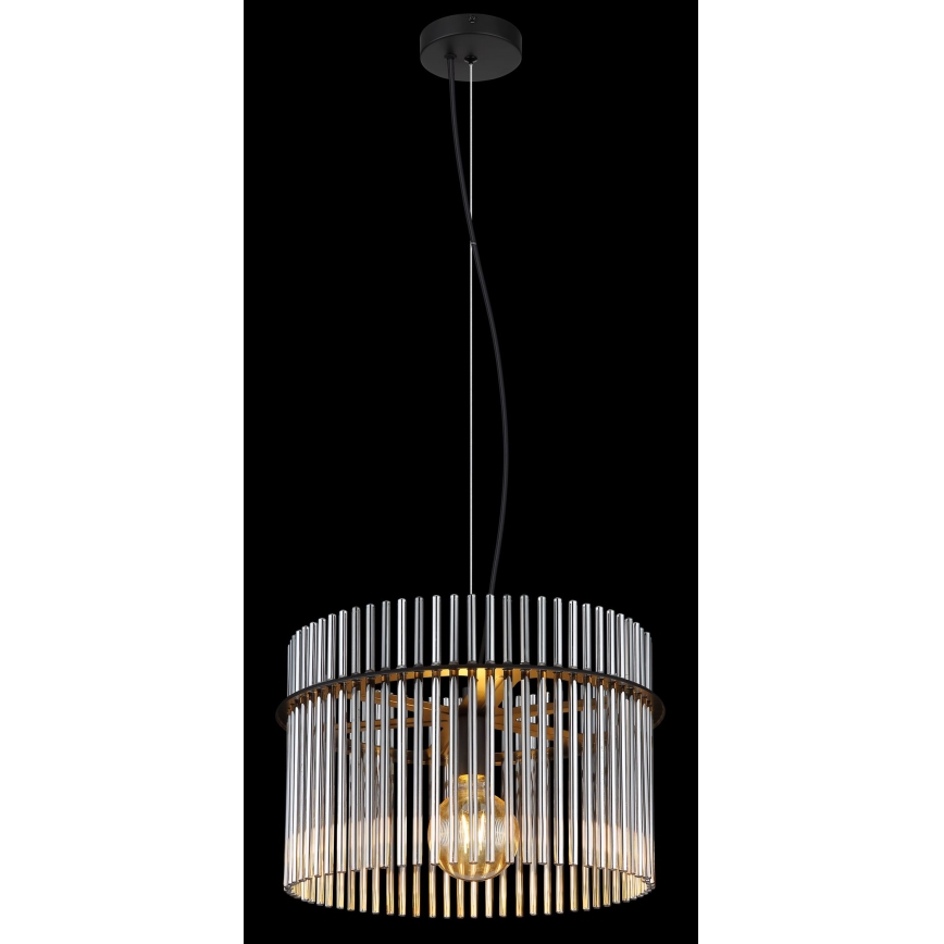 Globo - Żyrandol na lince 1xE27/60W/230V śr. 40 cm czarne