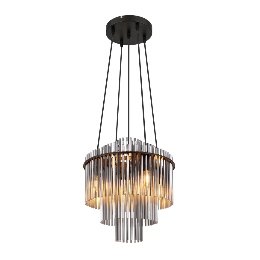 Globo - Żyrandol na lince 5xE14/40W/230V czarny