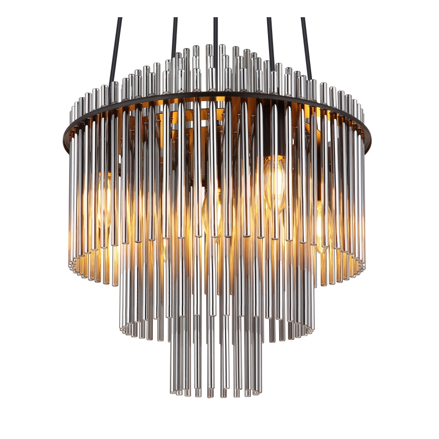 Globo - Żyrandol na lince 5xE14/40W/230V czarny