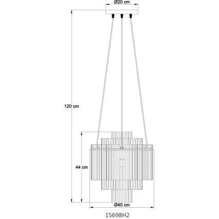 Globo - Żyrandol na lince 5xE14/40W/230V czarny