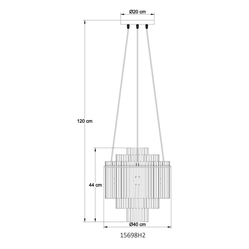Globo - Żyrandol na lince 5xE14/40W/230V czarny