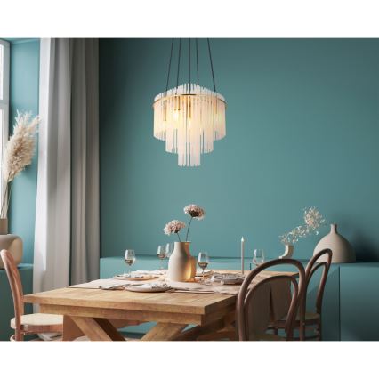 Globo - Żyrandol na lince 5xE14/40W/230V złoty